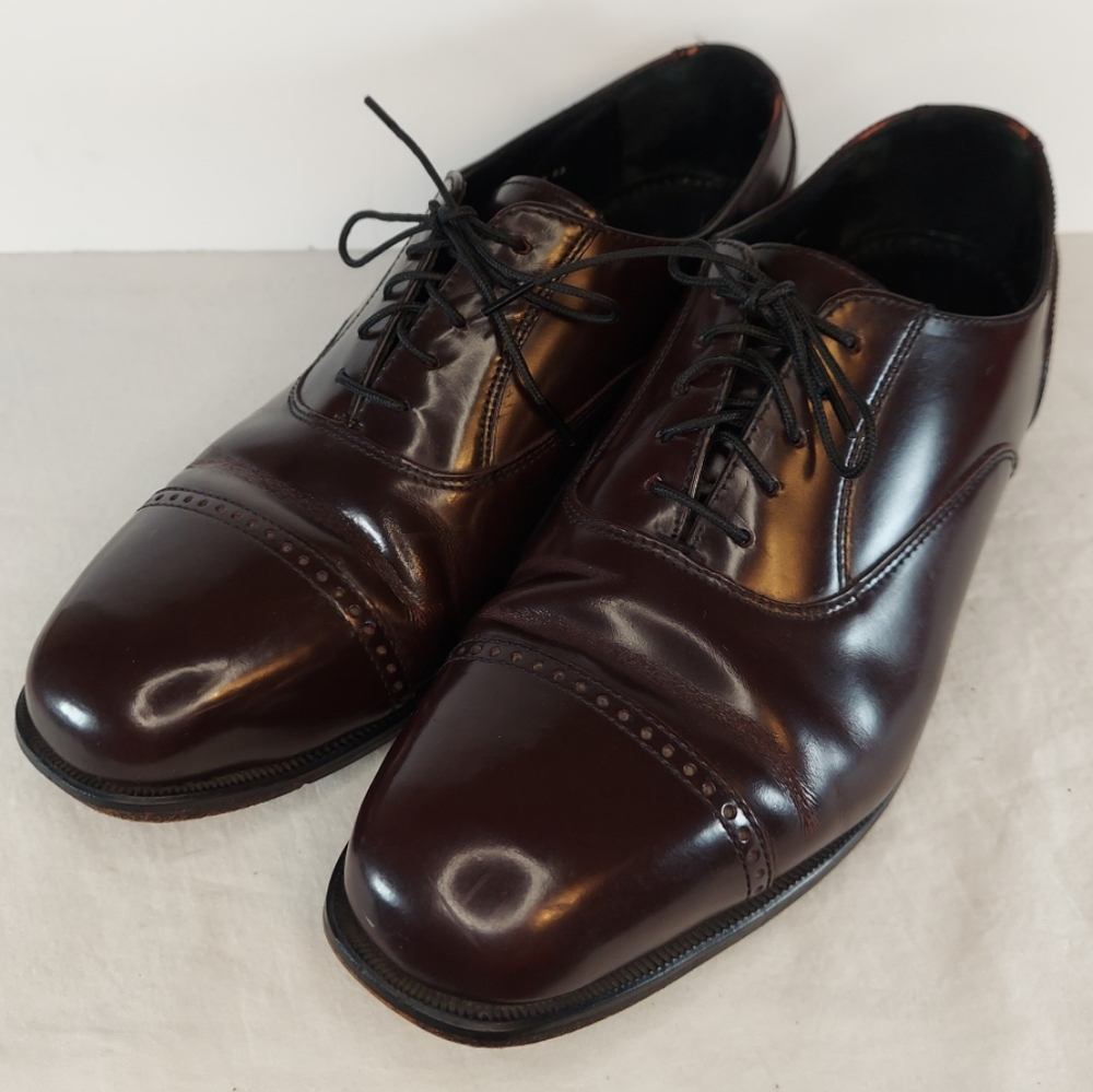 Florsheim Lexington Cap Toe Men's Dress Shoes Burgundy Leather Size 9 17067-05